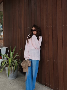 「esutoreja（エストレジャ）のアイテム」を使った、Risa Konomiさん（レディース・155cm）の春コーディネート