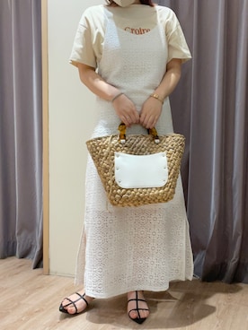 「Te chichi（テチチ）のアイテム（ショルダーバッグ）」を使った、チナツさん（レディース・152cm）の春コーディネート