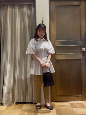 「Te chichi（テチチ）のアイテム」を使った、チナツさん（レディース・152cm）の夏コーディネート