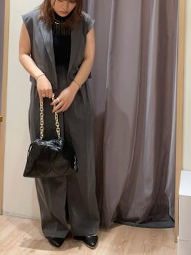 「ストレートパンツ」｜「アイテム（その他）」を使った、チナツさん（レディース・152cm）の夏コーディネート