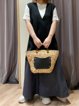 「Te chichi（テチチ）のアイテム（ショルダーバッグ）」を使った、チナツさん（レディース・152cm）の春コーディネート