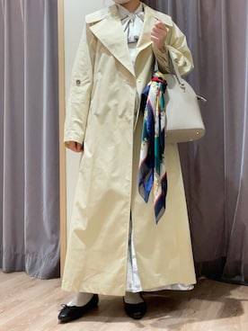 「イエローコーデ」｜「アイテム（その他アウター）」を使った、チナツさん（レディース・152cm）の春コーディネート