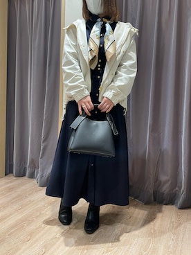「Te chichi（テチチ）のアイテム（シャツワンピース）」を使った、チナツさん（レディース・152cm）の春コーディネート