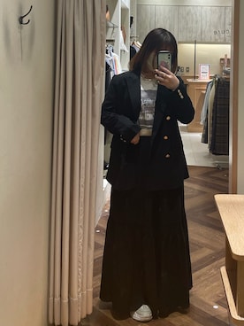 「テチチ(Te chichi)」｜「アイテム（ノーカラージャケット）」を使った、チナツさん（レディース・152cm）の春コーディネート