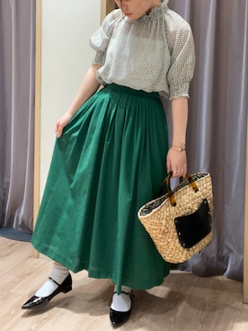 「Te chichi（テチチ）のアイテム（ショルダーバッグ）」を使った、チナツさん（レディース・152cm）の春コーディネート