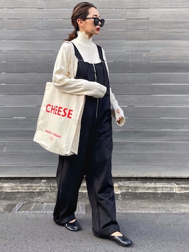 「STEPS（ステップス）のアイテム」を使った、𝓅𝑜𝒸𝑜さん（レディース・156cm）の秋コーディネート