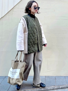 「URBAN RESEARCH Sonny Label（アーバンリサーチサニーレーベル）のアイテム（ジャケット/アウター）」を使った、𝓅𝑜𝒸𝑜さん（レディース・156cm）の冬コーディネート
