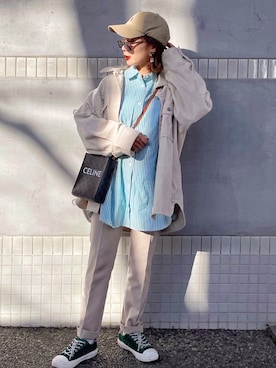 「SLACK FOOTWEAR（スラックフットウェア）のアイテム」を使った、𝓅𝑜𝒸𝑜さん（レディース・156cm）の春コーディネート