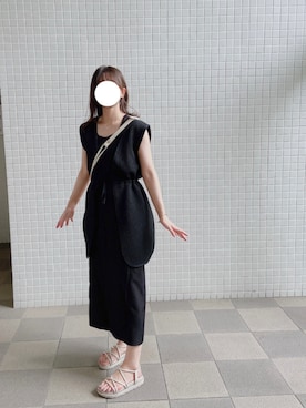 「CLEA（クレア）のアイテム（サンダル）」を使った、natsume.さん（レディース・154cm）の秋コーディネート
