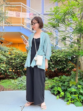 「mystic（ミスティック）のアイテム（つなぎ/オールインワン）」を使った、kawamizuさん（レディース・161cm）の夏コーディネート