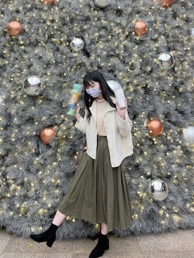 「通勤穿搭」｜「アイテム（その他）」を使った、軍♡さん（レディース・170cm）の冬コーディネート