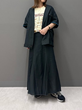「DOUBLE NAME（ダブルネーム）のアイテム（その他アウター）」を使った、megさん（レディース・166cm）の春コーディネート