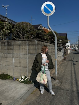 「coca（coca）（コカ）のアイテム（パンツ）」を使った、Aya...さん（レディース・160cm）の春コーディネート