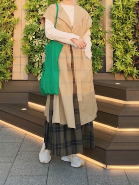 「Kastane（カスタネ）のアイテム（トレンチコート）」を使った、JadeWさん（レディース・160cm）の冬コーディネート