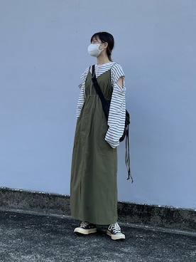 「UNIQLO U」｜「アイテム（ワンピース/ドレス）」を使った、JadeWさん（レディース・162cm）の秋コーディネート