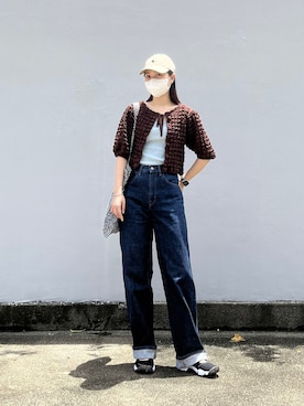「POLO RALPH LAUREN（ポロ ラルフ ローレン）のアイテム（キャップ）」を使った、JadeWさん（レディース・162cm）の夏コーディネート
