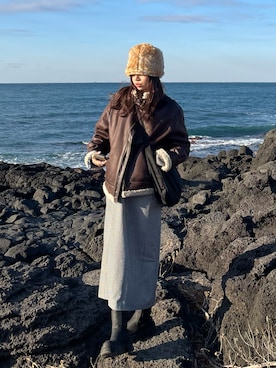 「CLANE（クラネ）のアイテム（ワンピース）」を使った、JadeWさん（レディース・162cm）の冬コーディネート