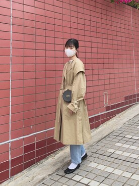 「Kastane（カスタネ）のアイテム（トレンチコート）」を使った、JadeWさん（レディース・160cm）の冬コーディネート
