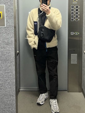 「patagonia」｜「アイテム（その他アウター）」を使った、りょっさん（メンズ・163cm）の冬コーディネート