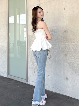 「MOUSSY（マウジー）のアイテム」を使った、MIZUHOさん（レディース・160cm）の夏コーディネート