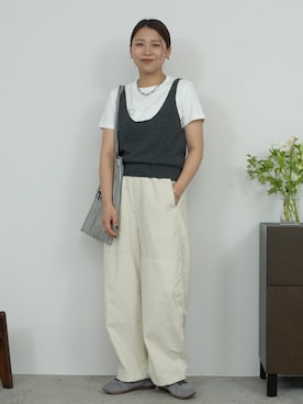 「アイテム（その他トップス）」を使った、こすぱっしょんゆりえさん（レディース・165cm）の秋コーディネート