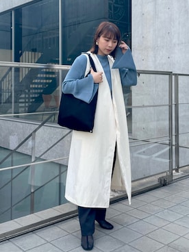 「ADAM ET ROPE'（アダムエロペ）のアイテム（トレンチコート）」を使った、こすぱっしょんゆりえさん（レディース・165cm）の春コーディネート