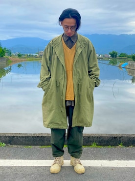 「plain-me（プレインミー）のアイテム（ジャケット/アウター）」を使った、W3110 さん（メンズ・170cm）の冬コーディネート
