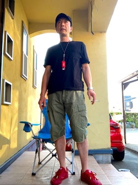 「アイテム（財布/小物）」を使った、おばかさん（骨格ウェーブ・メンズ・177cm）の夏コーディネート