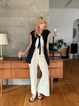 「ビーサン」｜「アイテム（その他）」を使った、ｙｕｚｕｋｉさん（レディース・163cm）の夏コーディネート