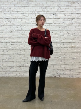 「アイテム（キャミソール）」を使った、ｙｕｚｕｋｉさん（レディース・163cm）の冬コーディネート