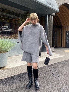 「ニットアップ」｜「アイテム（その他シューズ）」を使った、ｙｕｚｕｋｉさん（レディース・163cm）の秋コーディネート