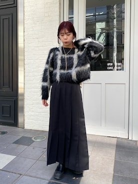 「フェザー」｜「アイテム（その他）」を使った、ｙｕｚｕｋｉさん（レディース・163cm）の冬コーディネート