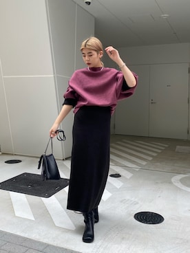 「くすみピンク」｜「アイテム（アクセサリー）」を使った、ｙｕｚｕｋｉさん（レディース・163cm）の秋コーディネート