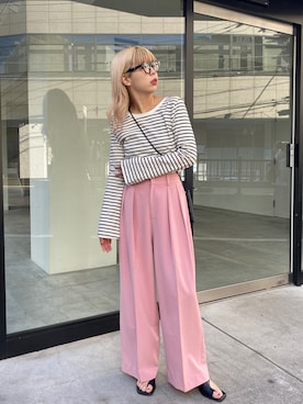「フレアスリーブ」｜「アイテム（その他）」を使った、ｙｕｚｕｋｉさん（レディース・163cm）の冬コーディネート