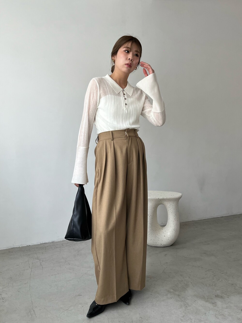 襟付シアープルオーバーを使った人気ファッションコーディネート - WEAR