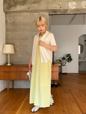 「襟付きトップス」｜「アイテム（その他）」を使った、ｙｕｚｕｋｉさん（レディース・163cm）の夏コーディネート