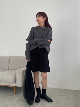「スリット」｜「アイテム（その他）」を使った、ｙｕｚｕｋｉさん（レディース・163cm）の秋コーディネート