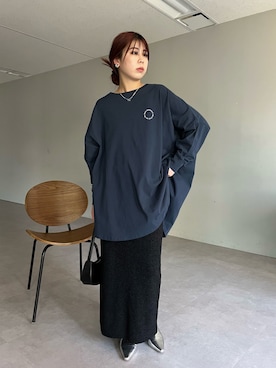 「ラメスカート」｜「アイテム（その他）」を使った、ｙｕｚｕｋｉさん（レディース・163cm）の冬コーディネート
