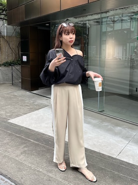 「アシメ」｜「アイテム（その他）」を使った、ｙｕｚｕｋｉさん（レディース・163cm）の春コーディネート
