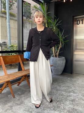 「襟付きトップス」｜「アイテム（その他）」を使った、ｙｕｚｕｋｉさん（レディース・163cm）の冬コーディネート