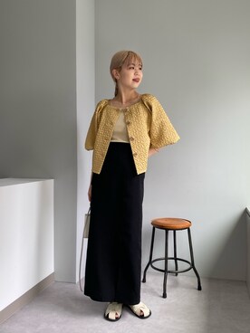 「イエローコーデ」｜「アイテム（その他）」を使った、ｙｕｚｕｋｉさん（レディース・163cm）の夏コーディネート