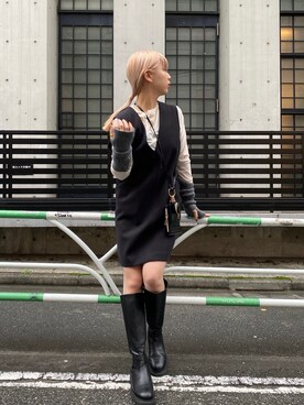 「マイベストコーデ2022」｜「アイテム（その他シューズ）」を使った、ｙｕｚｕｋｉさん（レディース・163cm）の冬コーディネート