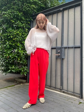 「透けトップス」｜「アイテム（その他）」を使った、ｙｕｚｕｋｉさん（レディース・163cm）の夏コーディネート