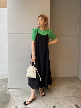 「リブT」｜「アイテム（その他）」を使った、ｙｕｚｕｋｉさん（レディース・163cm）の夏コーディネート