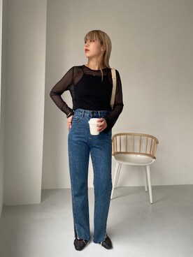 「フレアスリーブ」｜「アイテム（その他）」を使った、ｙｕｚｕｋｉさん（レディース・163cm）の冬コーディネート