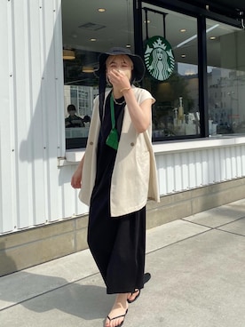 「ビーサン」｜「アイテム（その他）」を使った、ｙｕｚｕｋｉさん（レディース・163cm）の春コーディネート