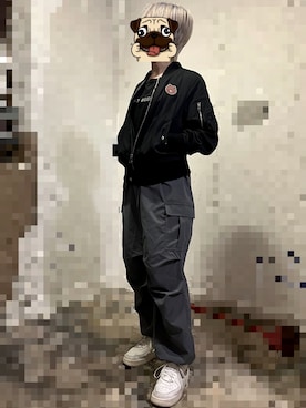 「AS KNOW AS plus（アズノゥアズプラス）のアイテム（パンツ）」を使った、yeanlingさん（レディース・155cm）の冬コーディネート