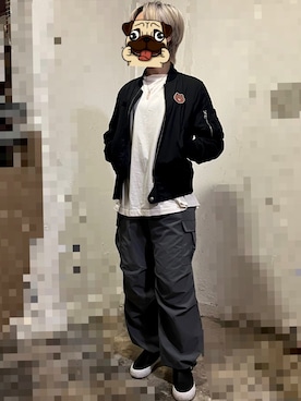「AS KNOW AS plus（アズノゥアズプラス）のアイテム（パンツ）」を使った、yeanlingさん（レディース・155cm）の冬コーディネート
