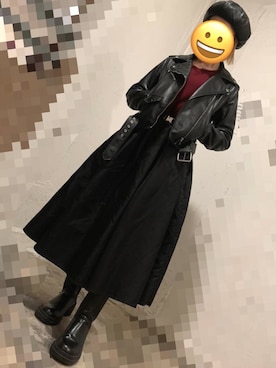 「H&M（エイチ・アンド・エム）のアイテム（ライダースジャケット）」を使った、yeanlingさん（レディース・155cm）の春コーディネート