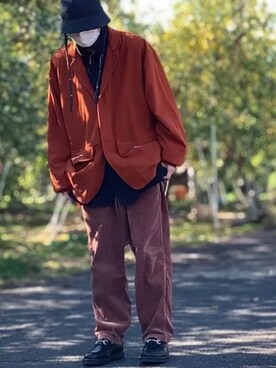 「SVEC（シュベック）のアイテム（ローファー）」を使った、せりんさん（メンズ・174cm）の冬コーディネート